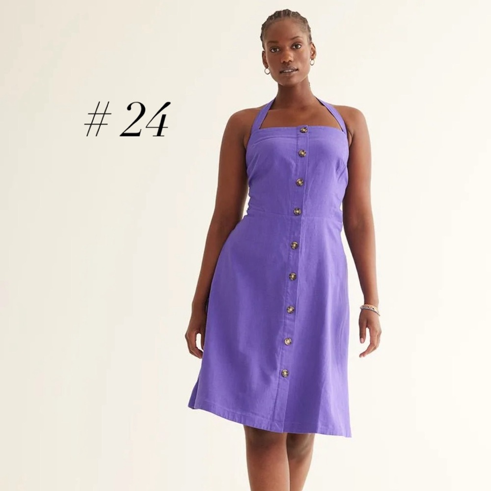 [#24] Size 2X / *NWT* Retro Style Purple Dress